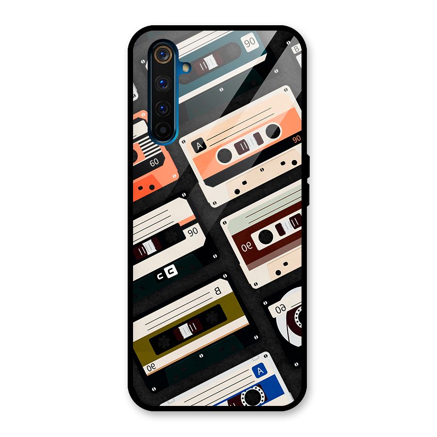 Vintage Retro Cassettes Glass Back Case for Realme 6 Pro