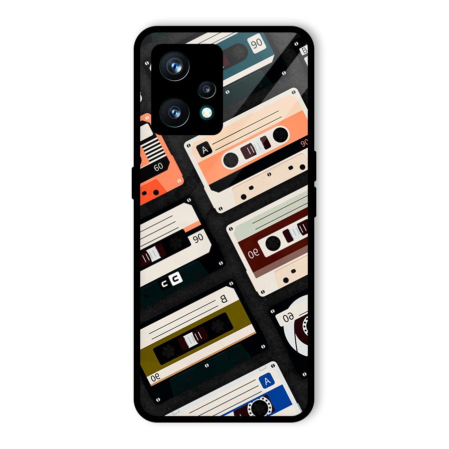 Vintage Retro Cassettes Glass Back Case for Realme 9 Pro Plus 5G