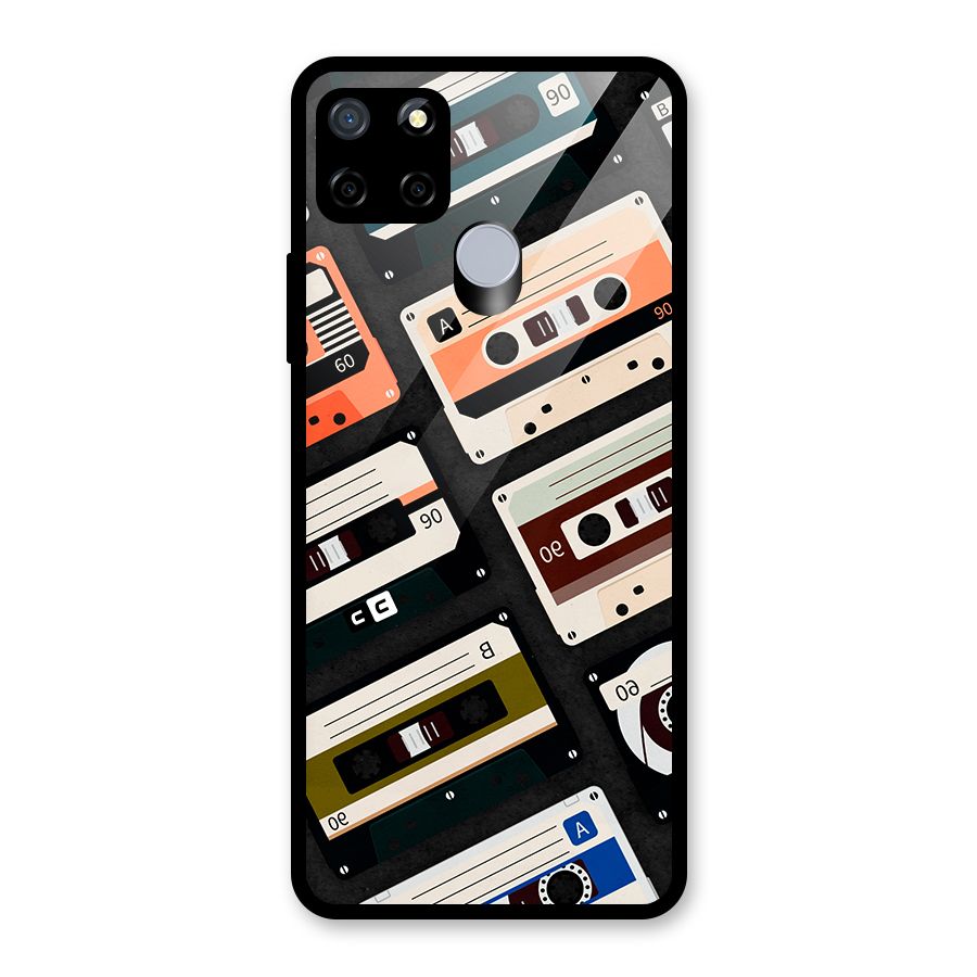 Vintage Retro Cassettes Glass Back Case for Realme C15