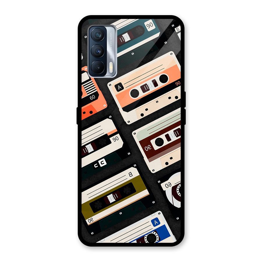 Vintage Retro Cassettes Glass Back Case for Realme X7