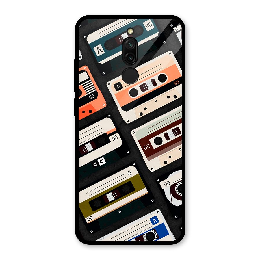 Vintage Retro Cassettes Glass Back Case for Redmi 8