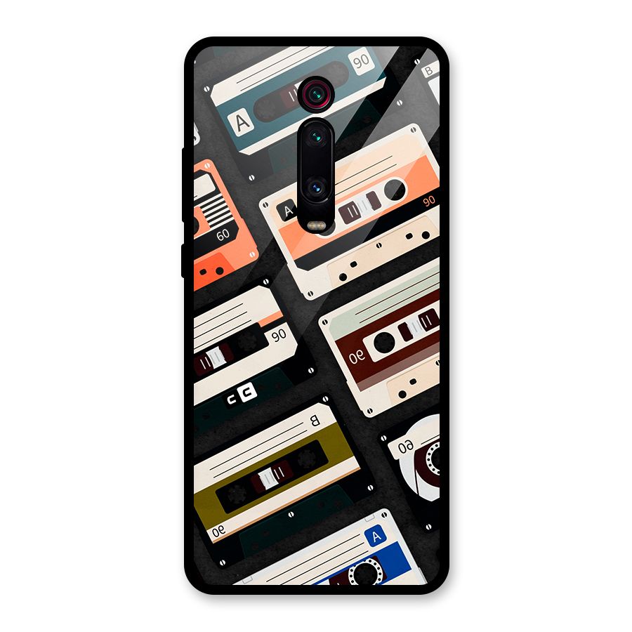Vintage Retro Cassettes Glass Back Case for Redmi K20