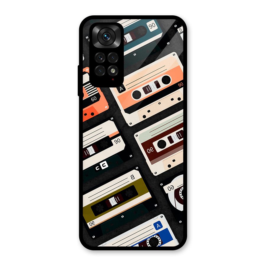 Vintage Retro Cassettes Glass Back Case for Redmi Note 11