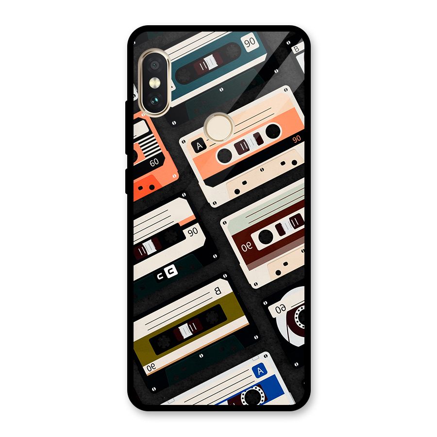 Vintage Retro Cassettes Glass Back Case for Redmi Note 5 Pro