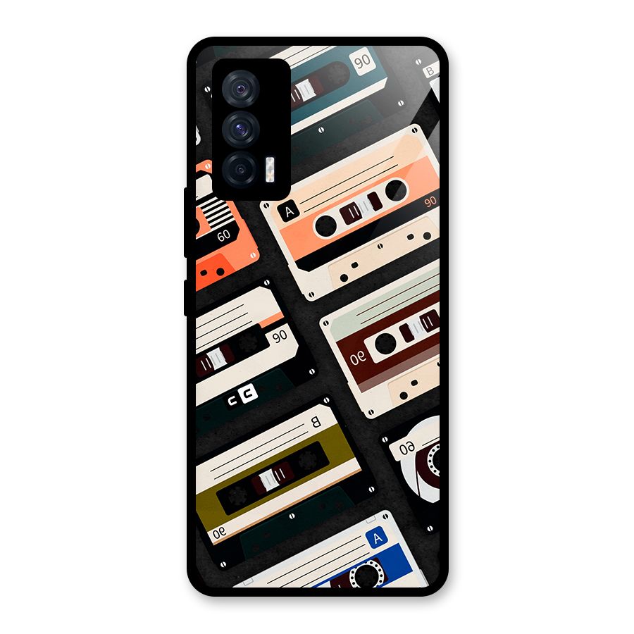 Vintage Retro Cassettes Glass Back Case for Vivo iQOO 7 5G