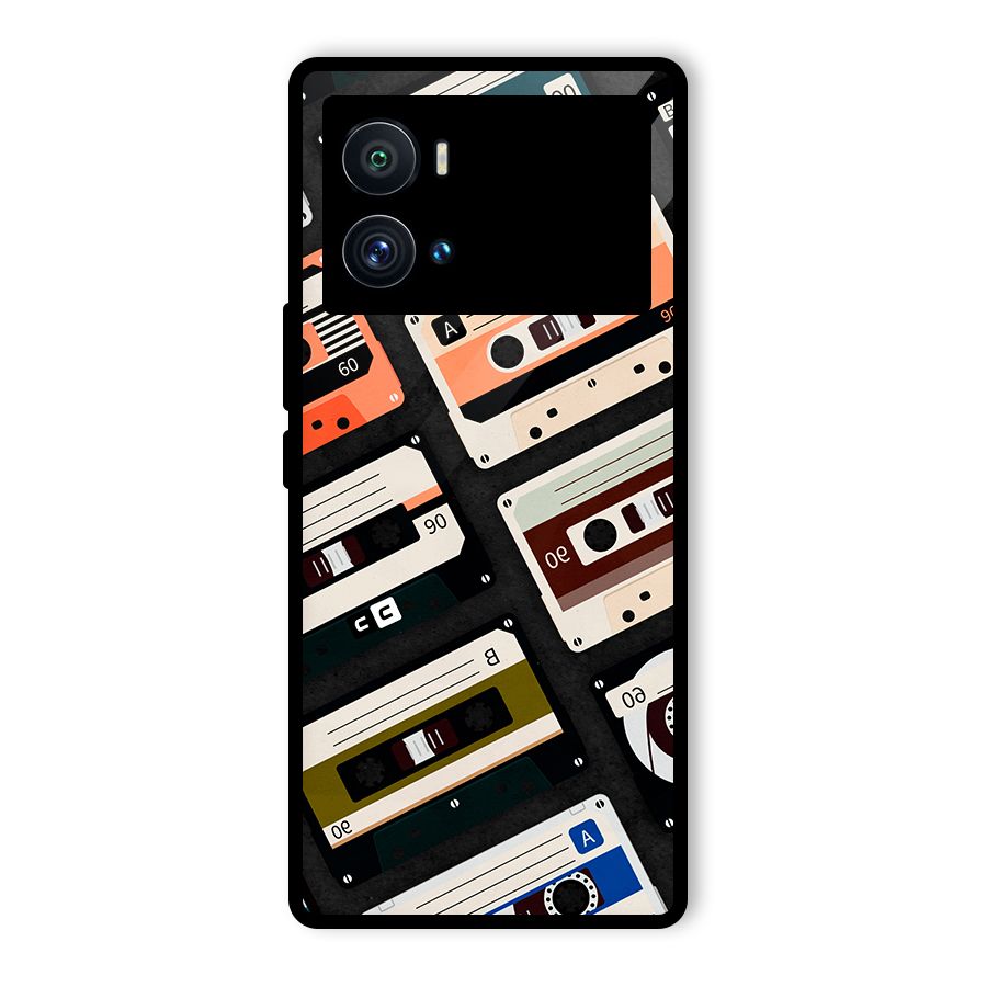 Vintage Retro Cassettes Glass Back Case for Vivo iQOO 9 Pro