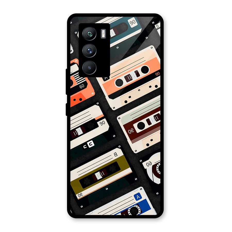 Vintage Retro Cassettes Glass Back Case for Vivo iQOO 9 SE