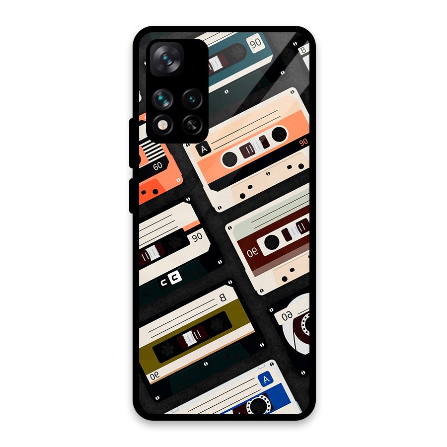 Vintage Retro Cassettes Glass Back Case for Xiaomi 11i 5G
