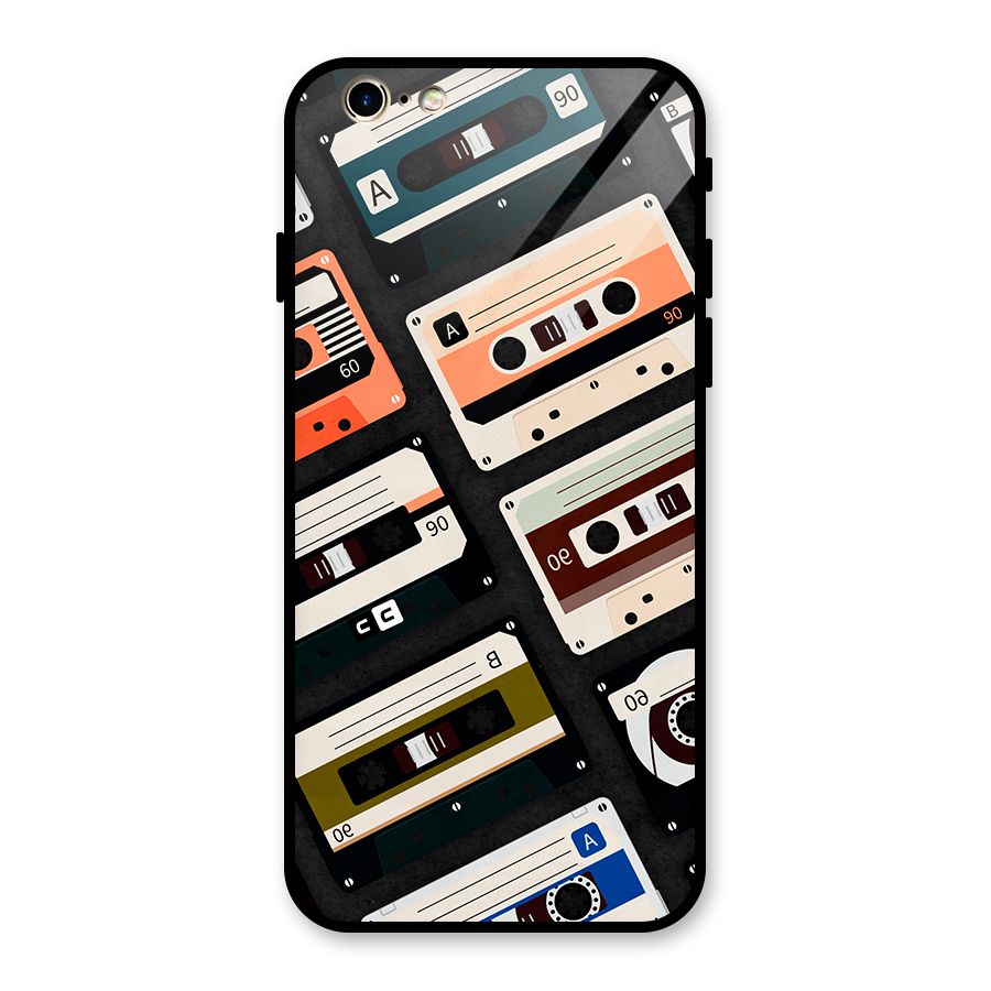 Vintage Retro Cassettes Glass Back Case for iPhone 6 6S