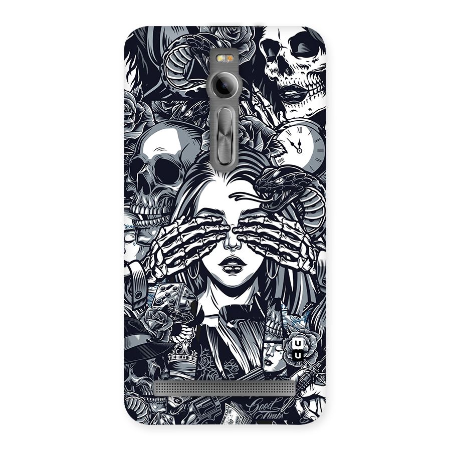 Vintage Skulls and Girl Style Back Case for Asus Zenfone 2