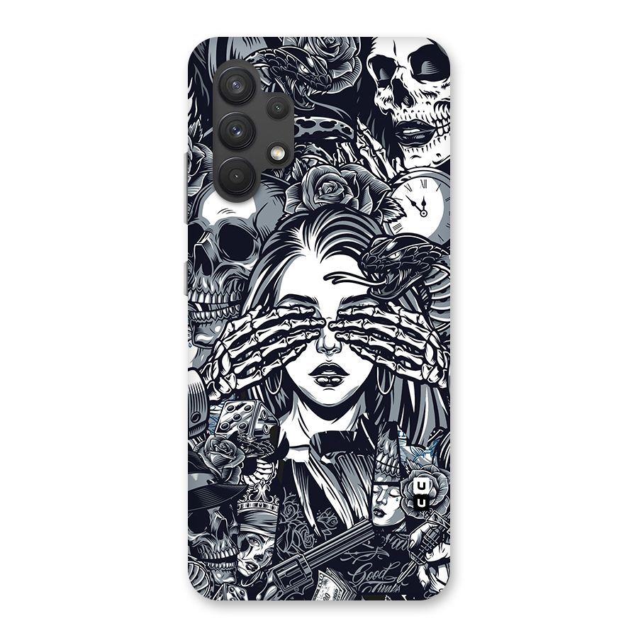 Vintage Skulls and Girl Style Back Case for Galaxy A32