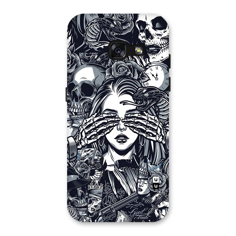 Vintage Skulls and Girl Style Back Case for Galaxy A3 (2017)