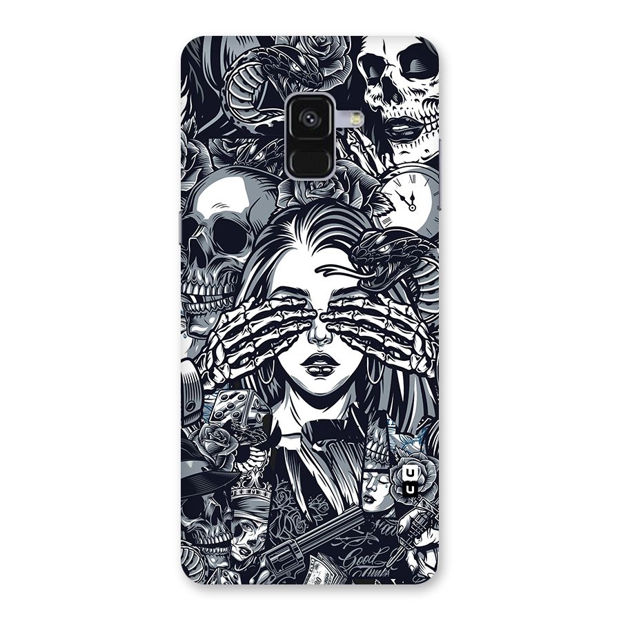 Vintage Skulls and Girl Style Back Case for Galaxy A8 Plus