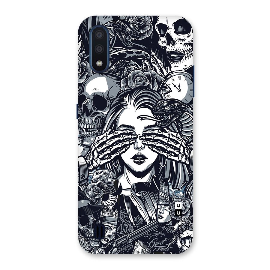 Vintage Skulls and Girl Style Back Case for Galaxy M01