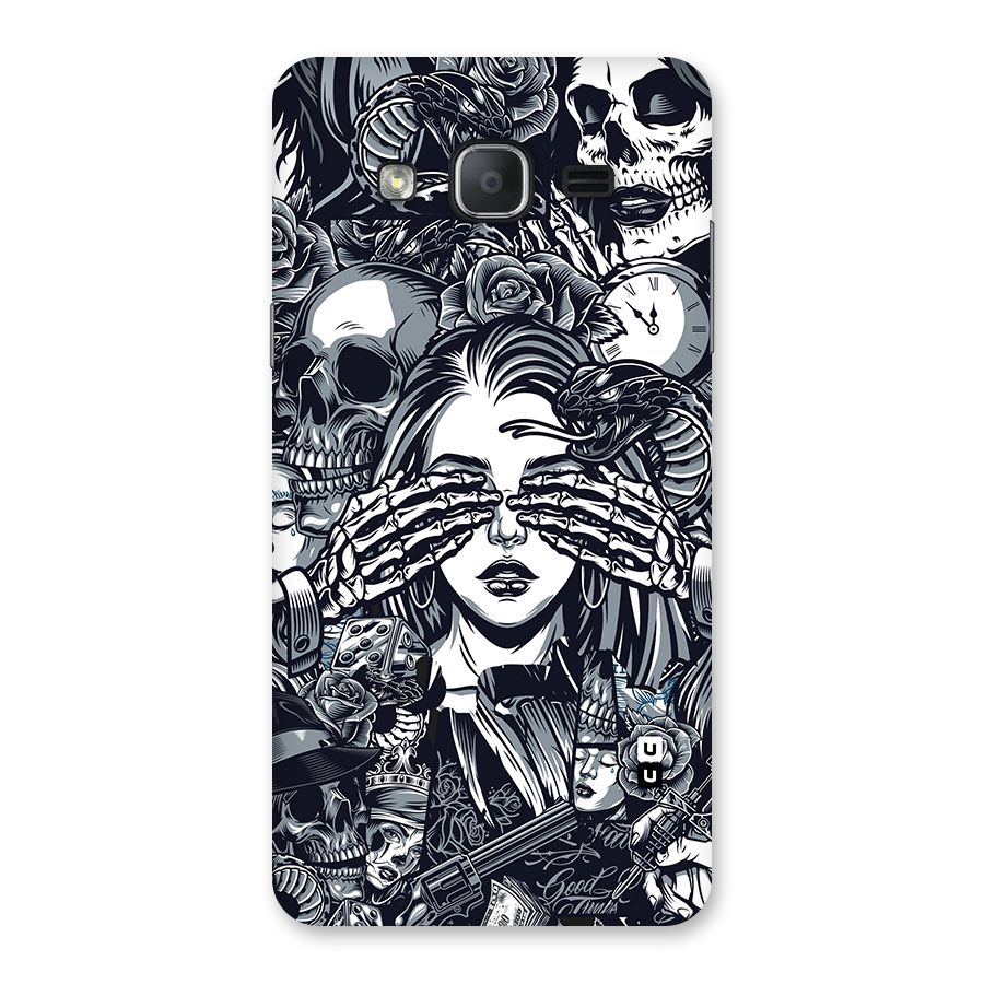 Vintage Skulls and Girl Style Back Case for Galaxy On7 2015