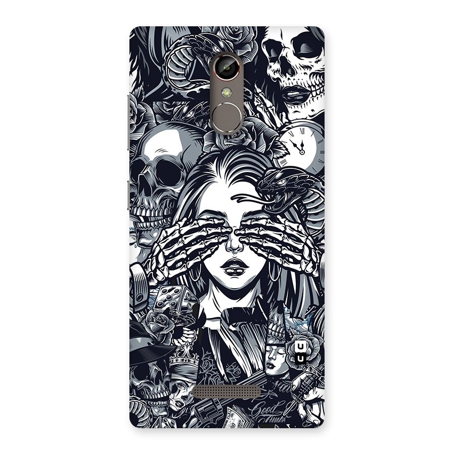 Vintage Skulls and Girl Style Back Case for Gionee S6s
