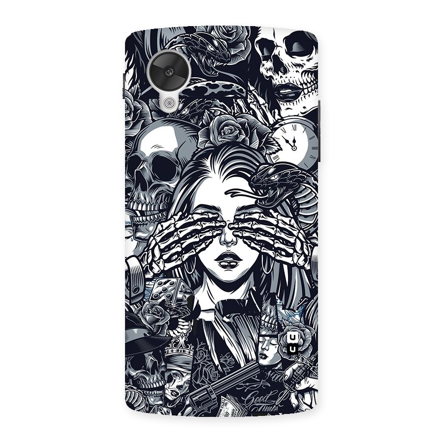 Vintage Skulls and Girl Style Back Case for Google Nexsus 5