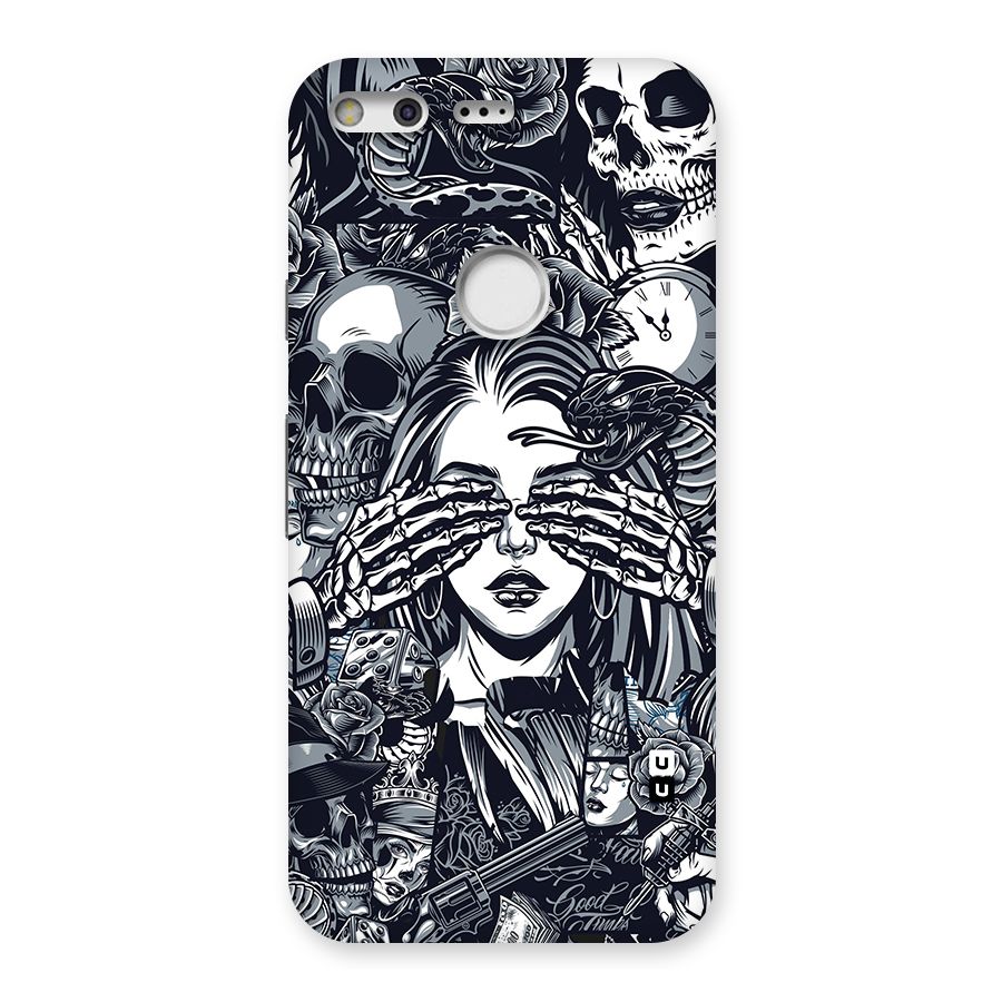 Vintage Skulls and Girl Style Back Case for Google Pixel