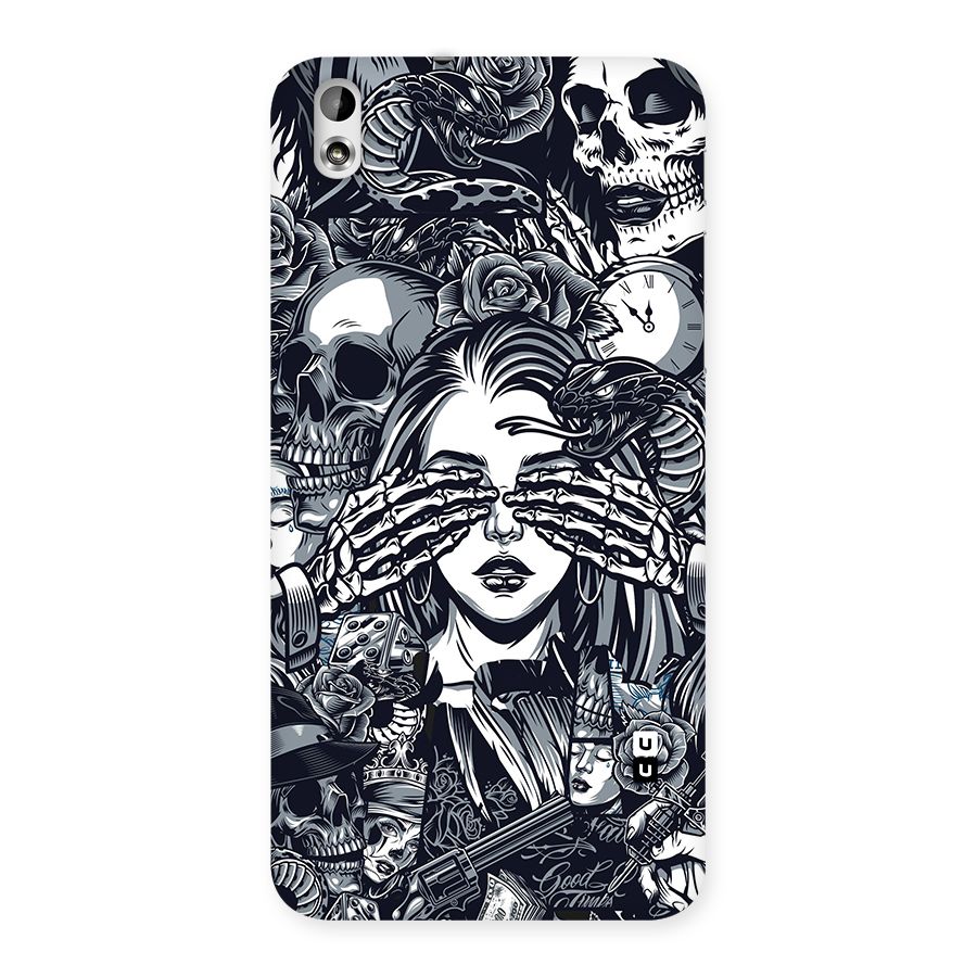 Vintage Skulls and Girl Style Back Case for HTC Desire 816g