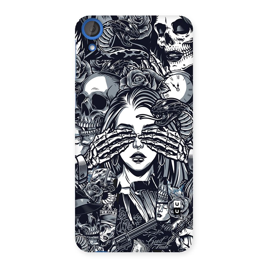 Vintage Skulls and Girl Style Back Case for HTC Desire 820