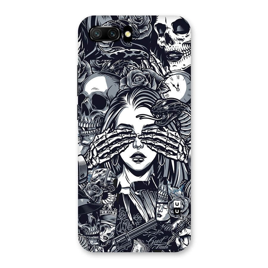 Vintage Skulls and Girl Style Back Case for Honor 10