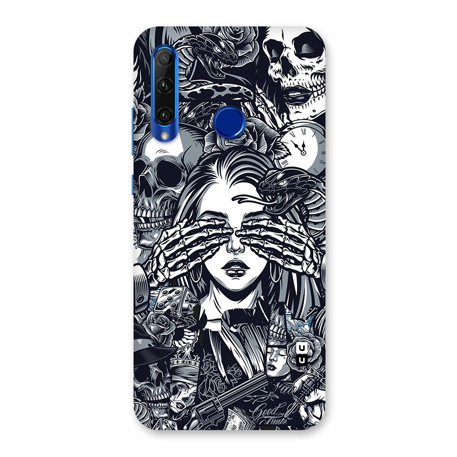 Vintage Skulls and Girl Style Back Case for Honor 20i