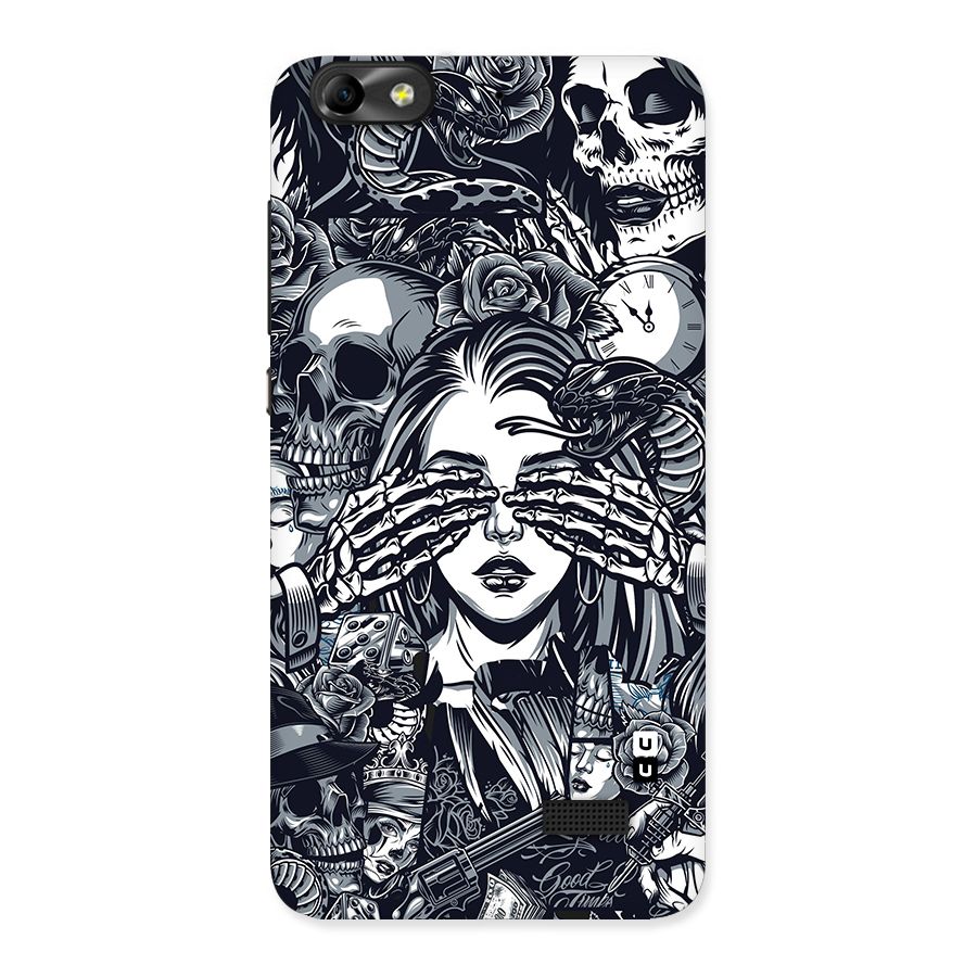 Vintage Skulls and Girl Style Back Case for Honor 4C