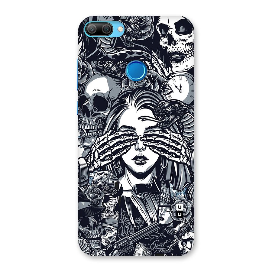 Vintage Skulls and Girl Style Back Case for Honor 9N