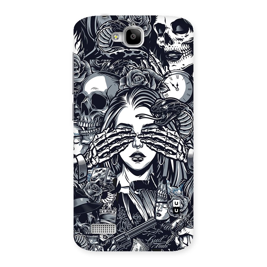 Vintage Skulls and Girl Style Back Case for Honor Holly