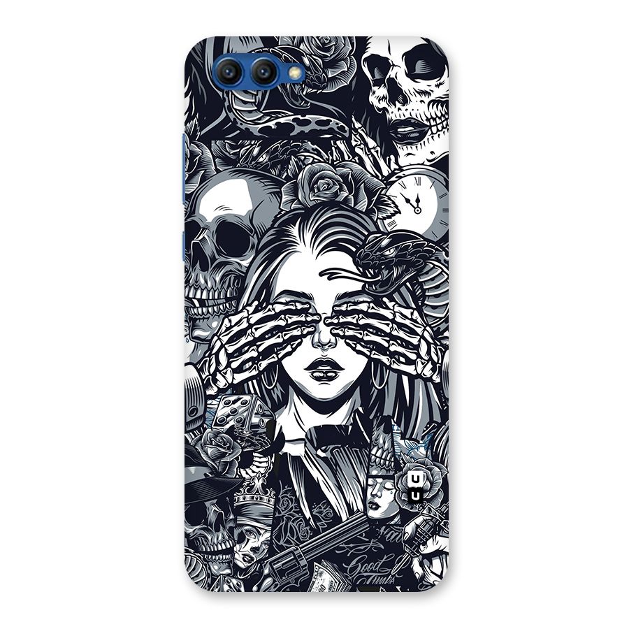 Vintage Skulls and Girl Style Back Case for Honor View 10
