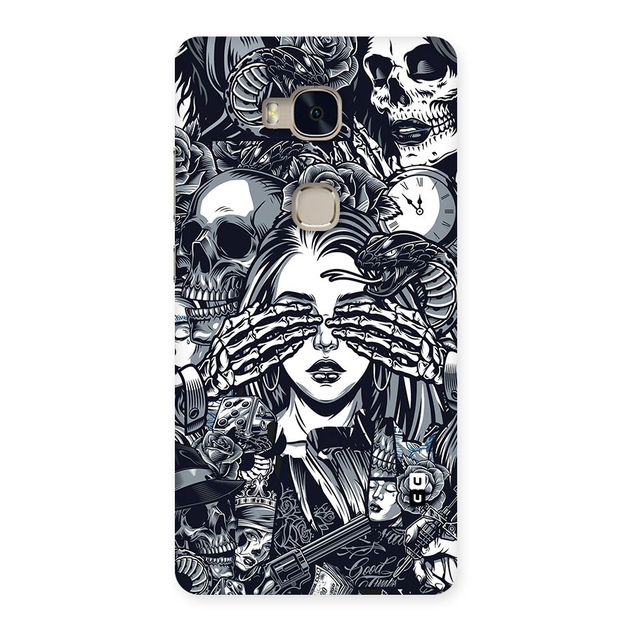Vintage Skulls and Girl Style Back Case for Huawei Honor 5X