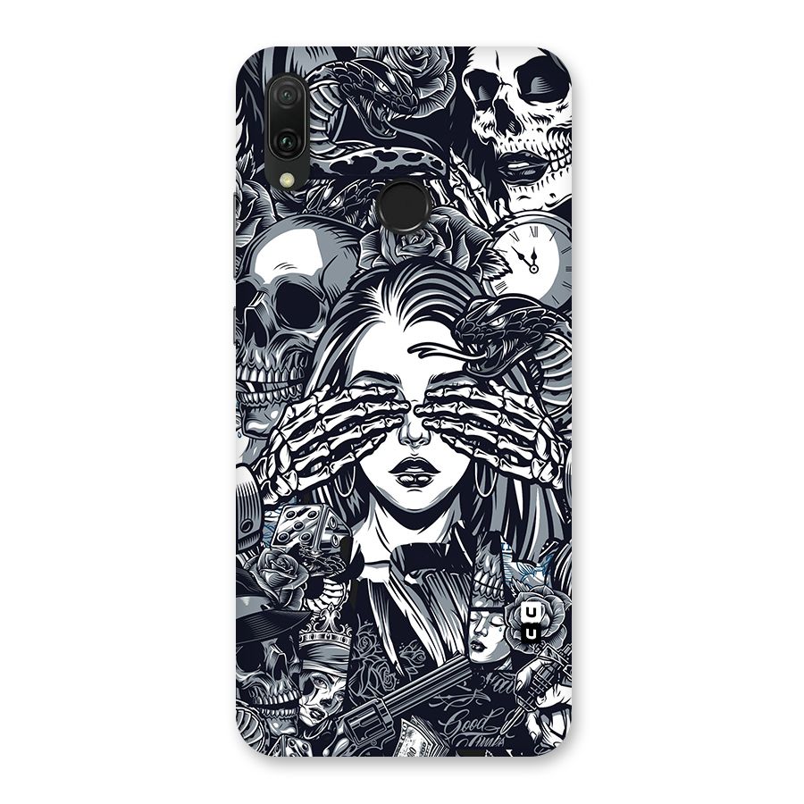 Vintage Skulls and Girl Style Back Case for Huawei Y9 (2019)