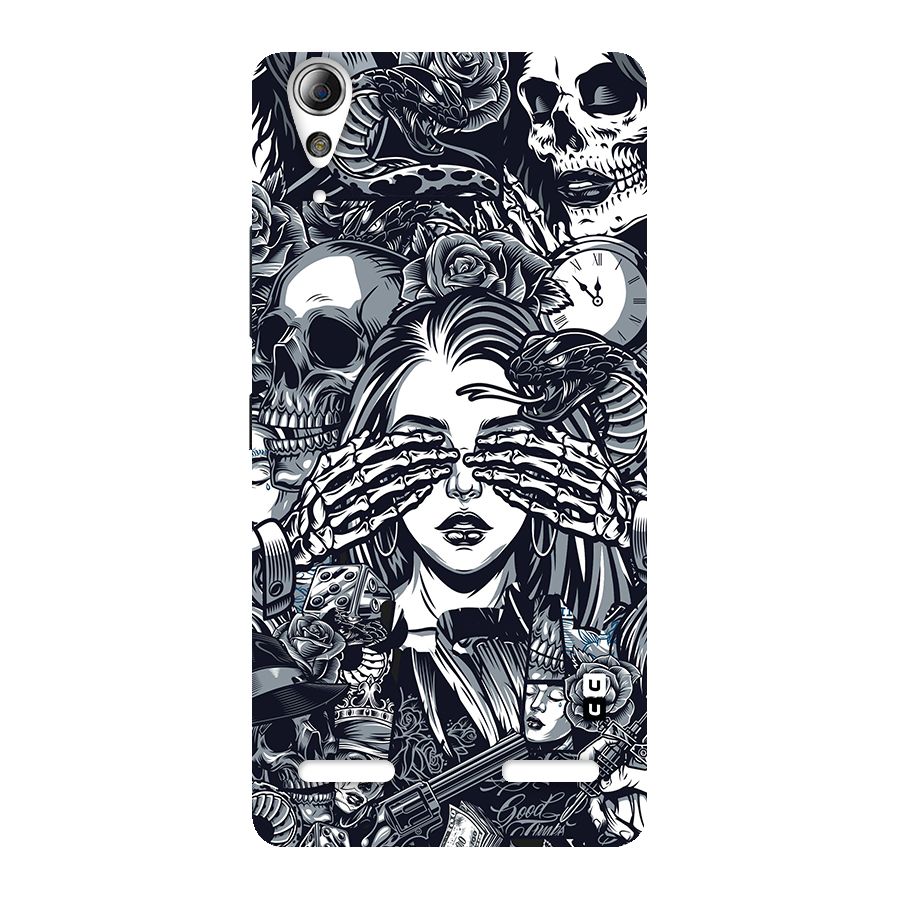 Vintage Skulls and Girl Style Back Case for Lenovo A6000 Plus