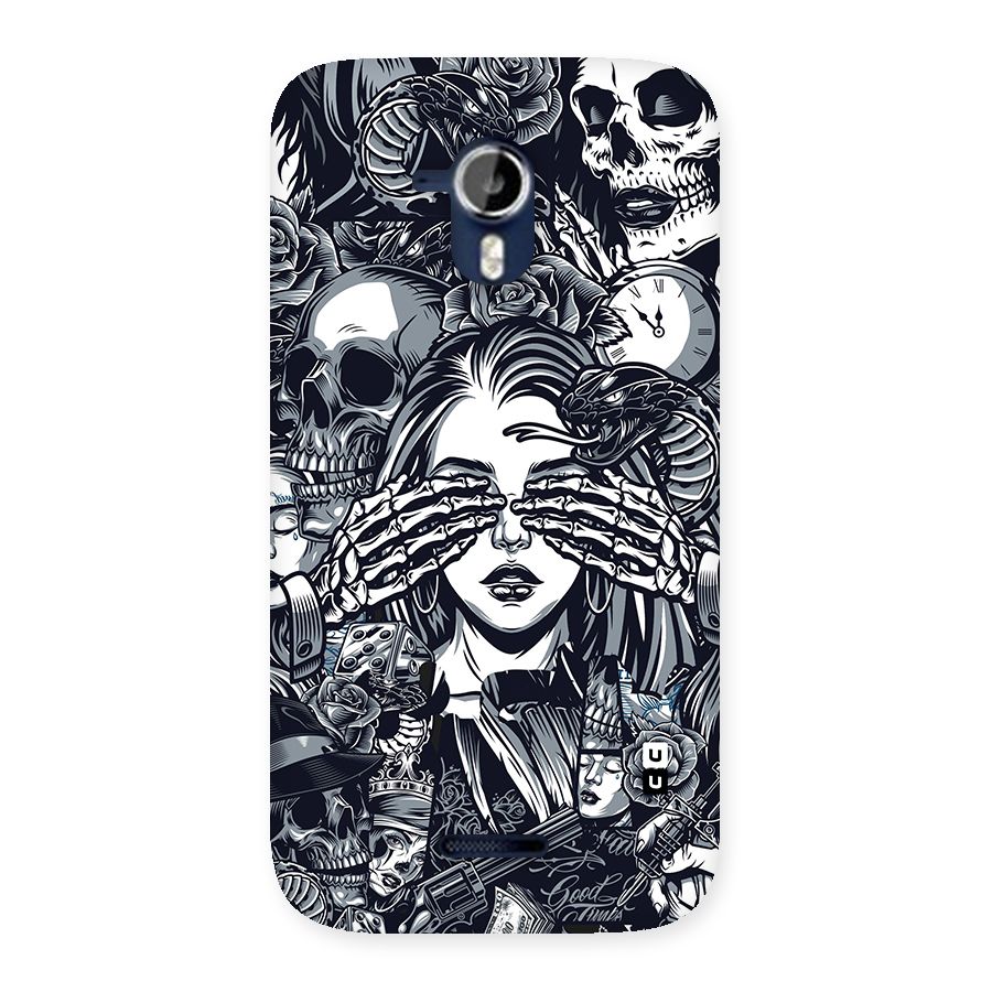 Vintage Skulls and Girl Style Back Case for Micromax Canvas Magnus A117
