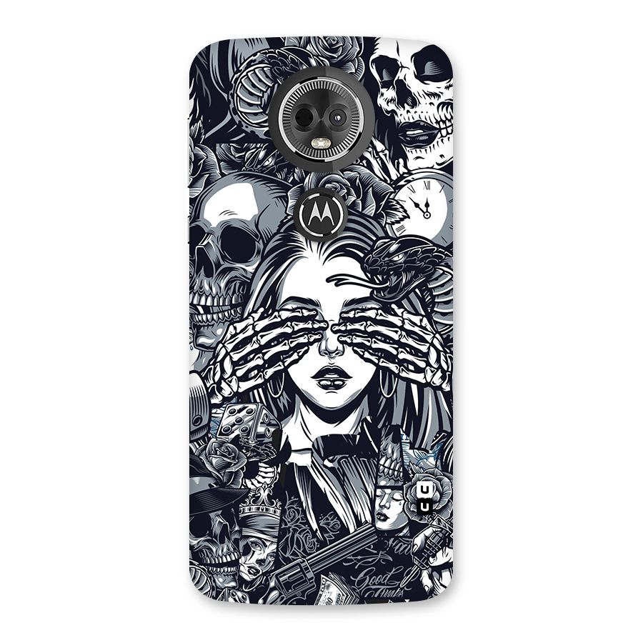 Vintage Skulls and Girl Style Back Case for Moto E5 Plus