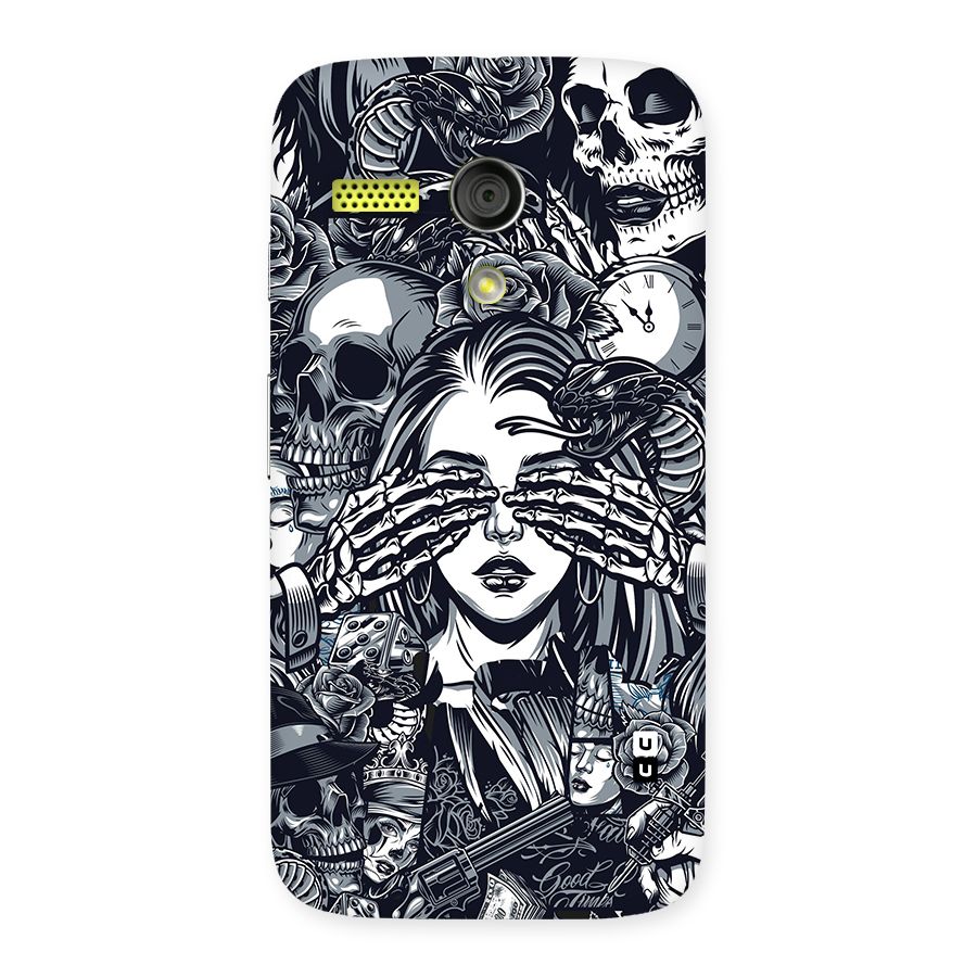 Vintage Skulls and Girl Style Back Case for Moto G