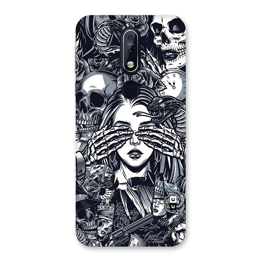 Vintage Skulls and Girl Style Back Case for Nokia 7.1