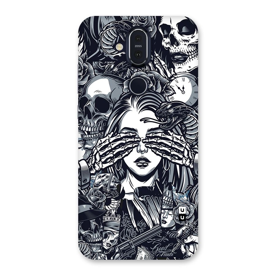 Vintage Skulls and Girl Style Back Case for Nokia 8.1