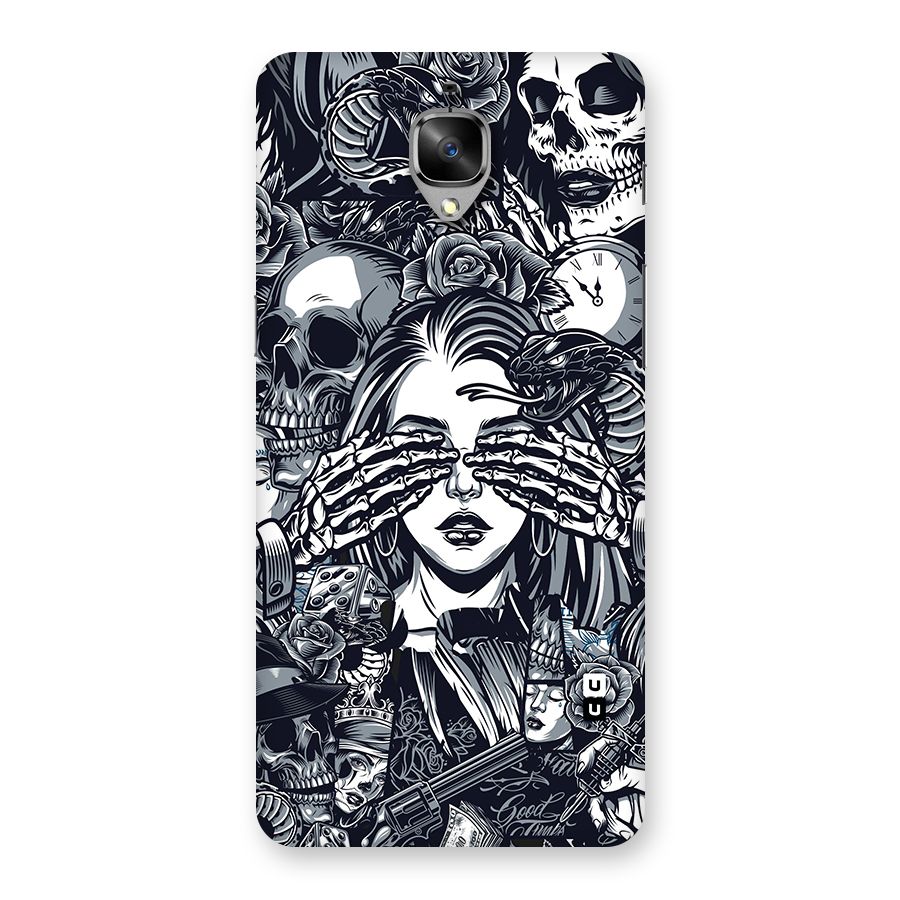 Vintage Skulls and Girl Style Back Case for OnePlus 3