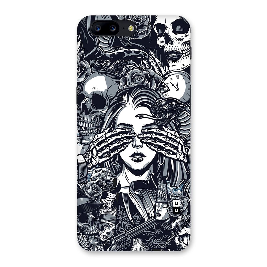 Vintage Skulls and Girl Style Back Case for OnePlus 5