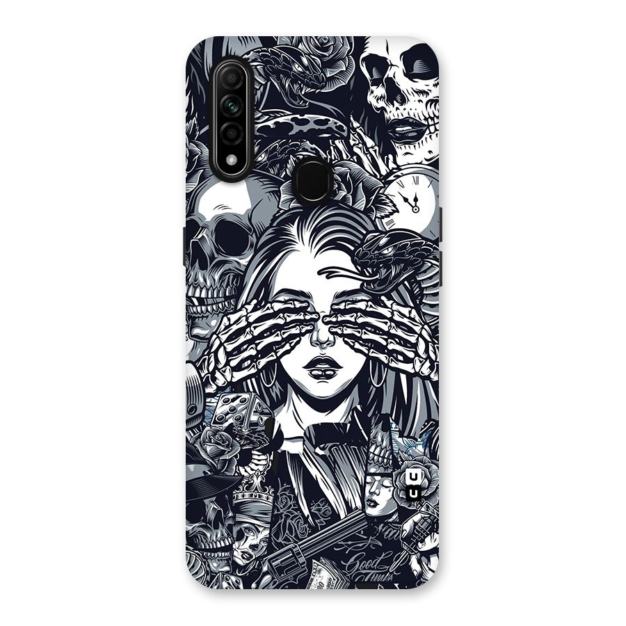 Vintage Skulls and Girl Style Back Case for Oppo A31