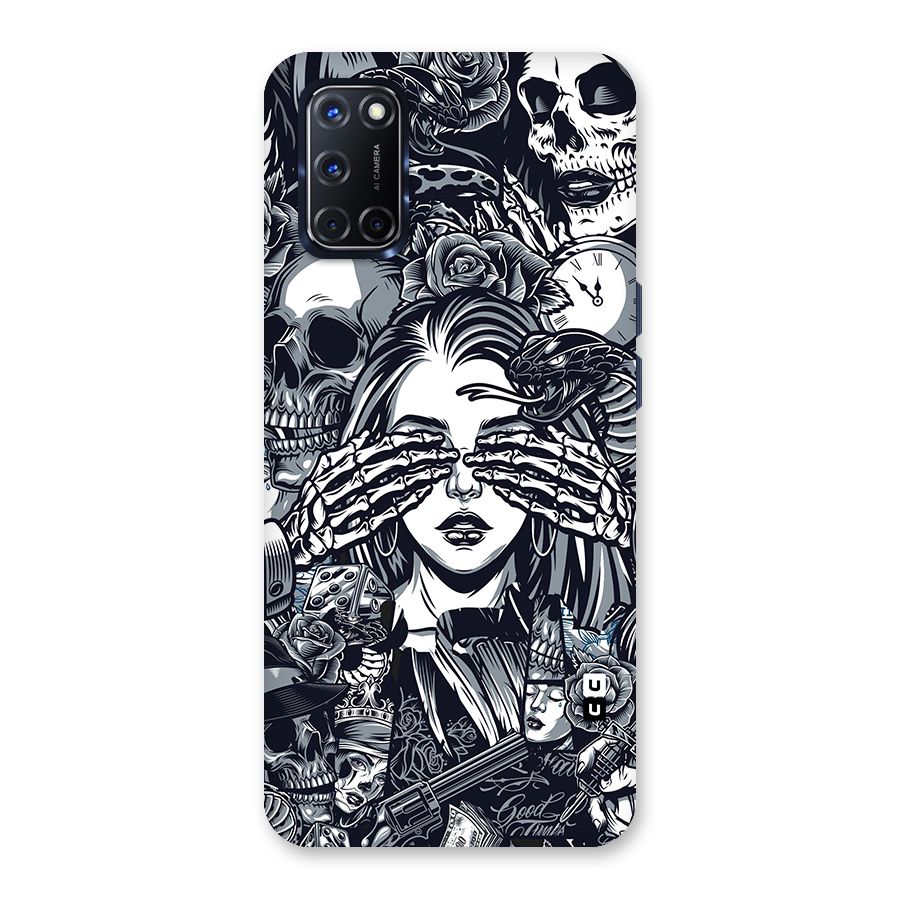 Vintage Skulls and Girl Style Back Case for Oppo A52
