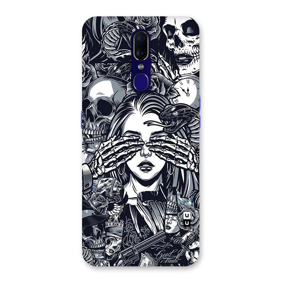 Vintage Skulls and Girl Style Back Case for Oppo A9