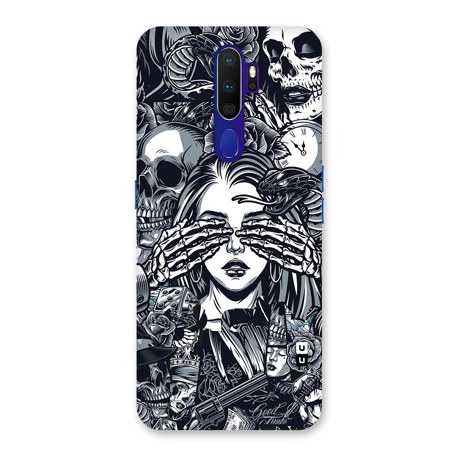 Vintage Skulls and Girl Style Back Case for Oppo A9 (2020)