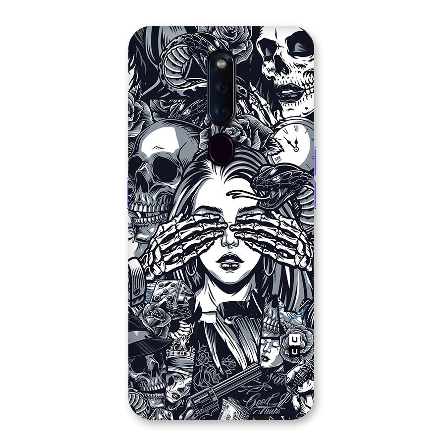 Vintage Skulls and Girl Style Back Case for Oppo F11 Pro