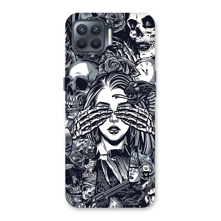 Vintage Skulls and Girl Style Back Case for Oppo F17 Pro