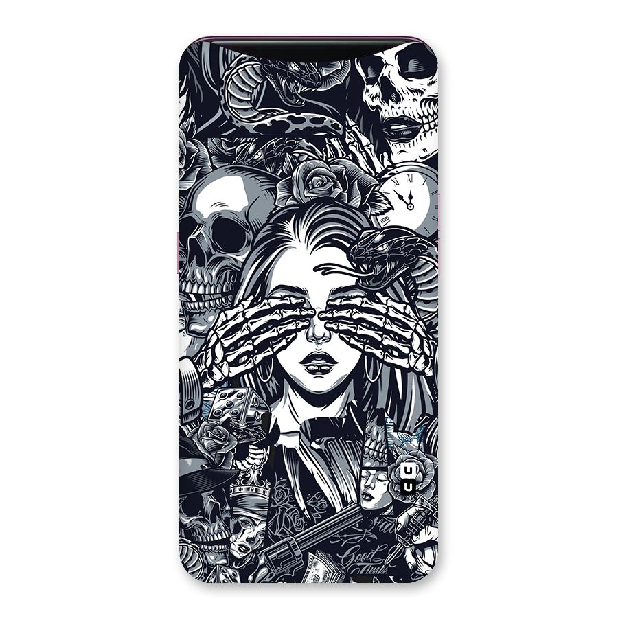 Vintage Skulls and Girl Style Back Case for Oppo Find X