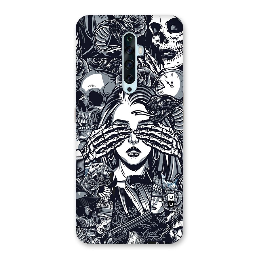 Vintage Skulls and Girl Style Back Case for Oppo Reno2 Z
