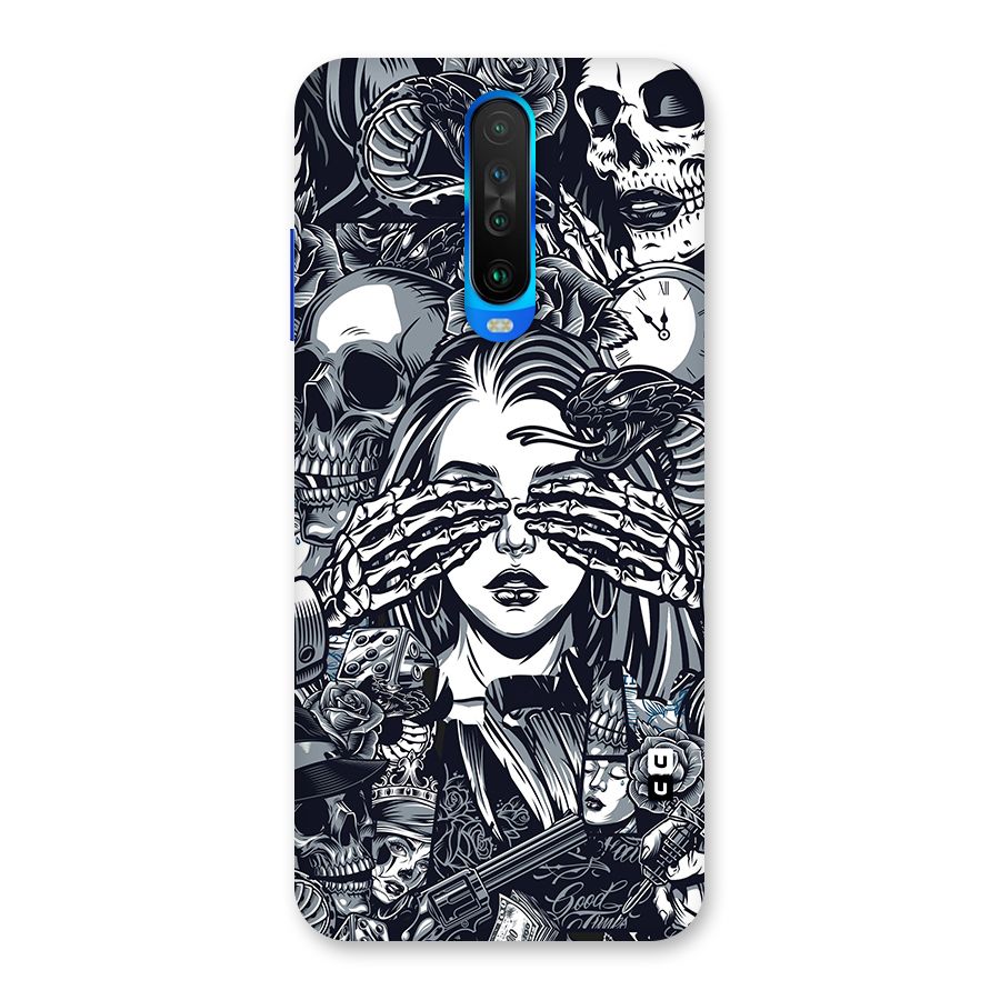 Vintage Skulls and Girl Style Back Case for Poco X2