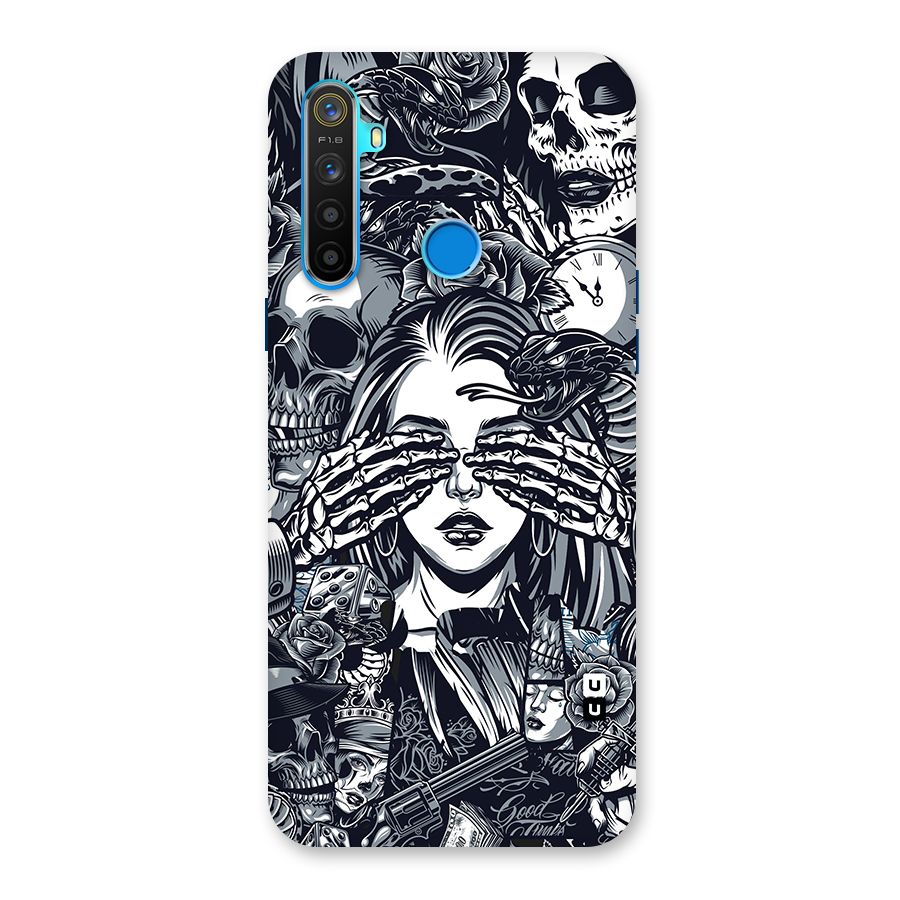 Vintage Skulls and Girl Style Back Case for Realme 5s